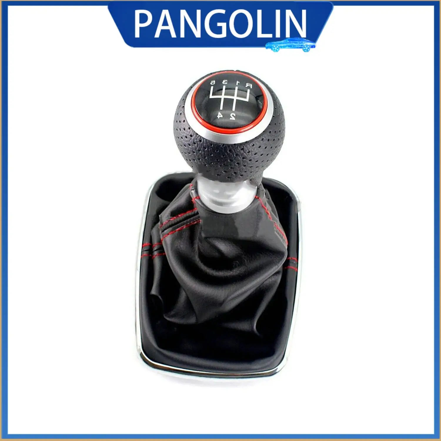 

PANGOLIN 5 скоростей 12 мм автомобильная ручка переключения передач для Volkswagen MK4 Golf GTI R32 Jetta Bora 1998 2006 красный 1J0711113 пластиковый кожаный зажим