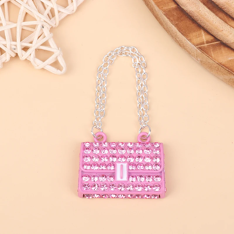 Fashion Creative Doll House Mini Metal Chain Bag Pendulum Doll Bag Miniature Shopping Handbag Clothing Accessories