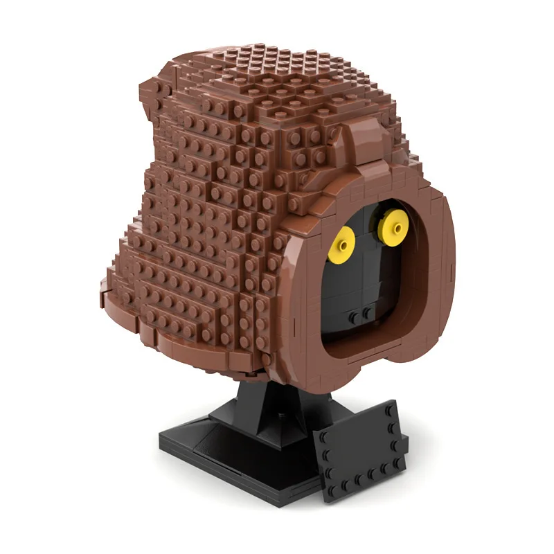 Ancient Tribal Warrior Bust Helmet MOC Building Blocks, ABS Display Bricks, DIY Collectible Model Toy For Adult Hobby Fans