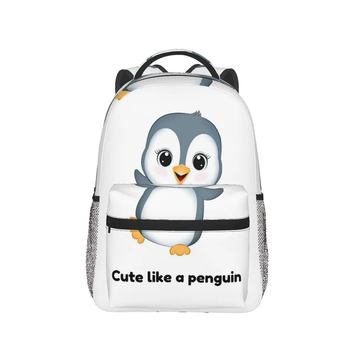 Cute Like A Penguin Student Backpack School Bag Hiking Travel Daypack for Boys Girls Fashion Bookbag Shoulder Bags