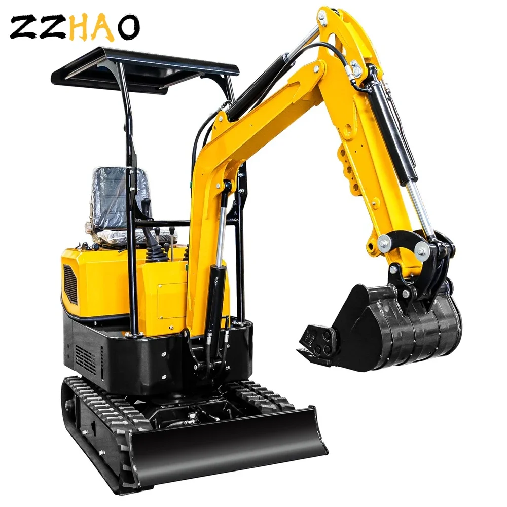 Mini Escavadeira Hidráulica de Esteiras, Pequena Escavadeira, 0.8 Ton, 1 Ton, 2 Ton, Pequena Micro Digger, Pequena Escavadeira para Venda, 1 Ton