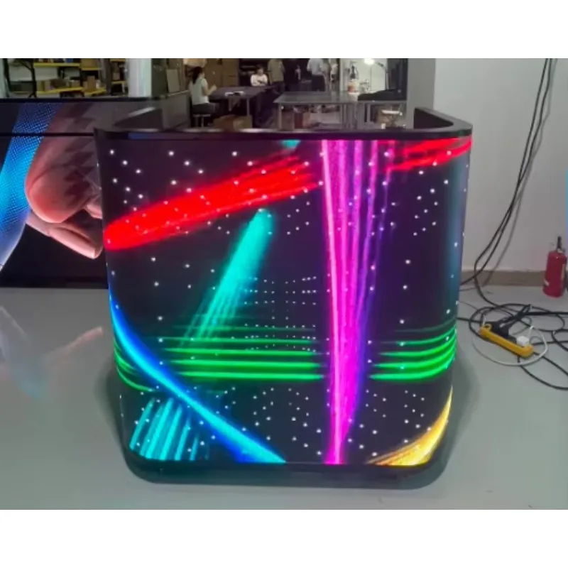 Dj Stand Front Desk Reception  Portable Booth LED Table Wall Display Dj Booth Led Display for Events view 4
