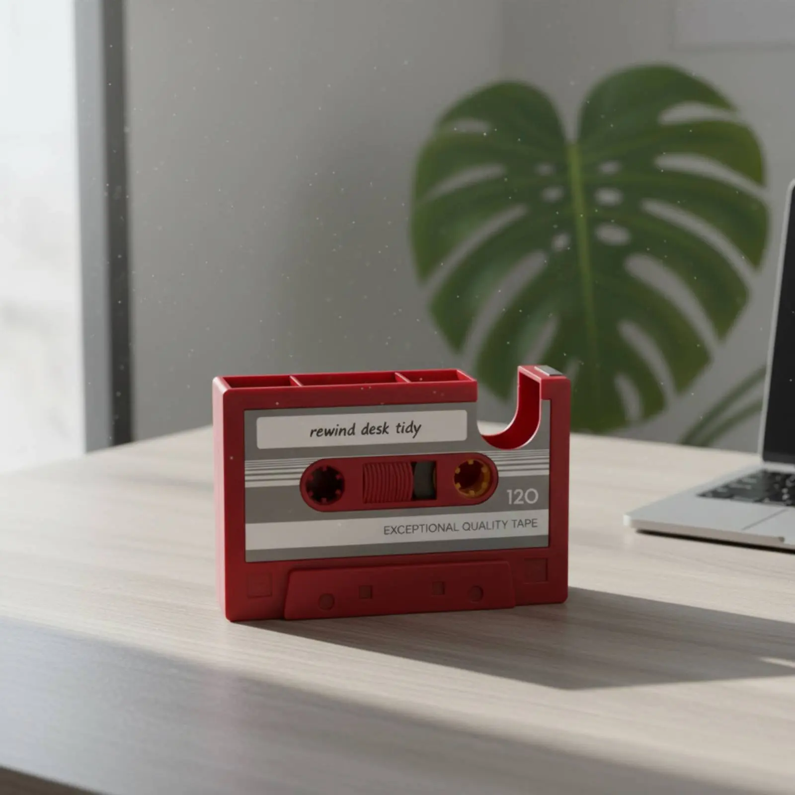 

Cassette Tape Desk Organizer Multifunction Cassette Desk Holder Retro Tape Dispenser Creative Design Office Supply