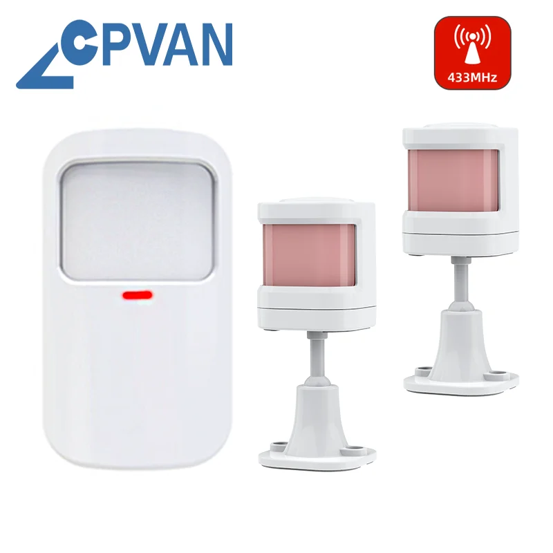 

CPVAN PIR Motion sensor Wireless 433Mhz smart home security Burglar Alarm Sensor system Security protection Infrared detector