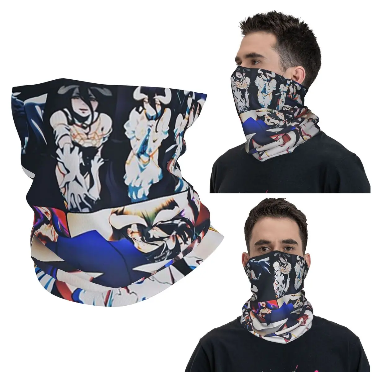 

Бандана-маска с принтом Adventure Anime Albedo Overlord Genshin Impact, теплая повязка на голову, шарф для велоспорта, унисекс, для взрослых