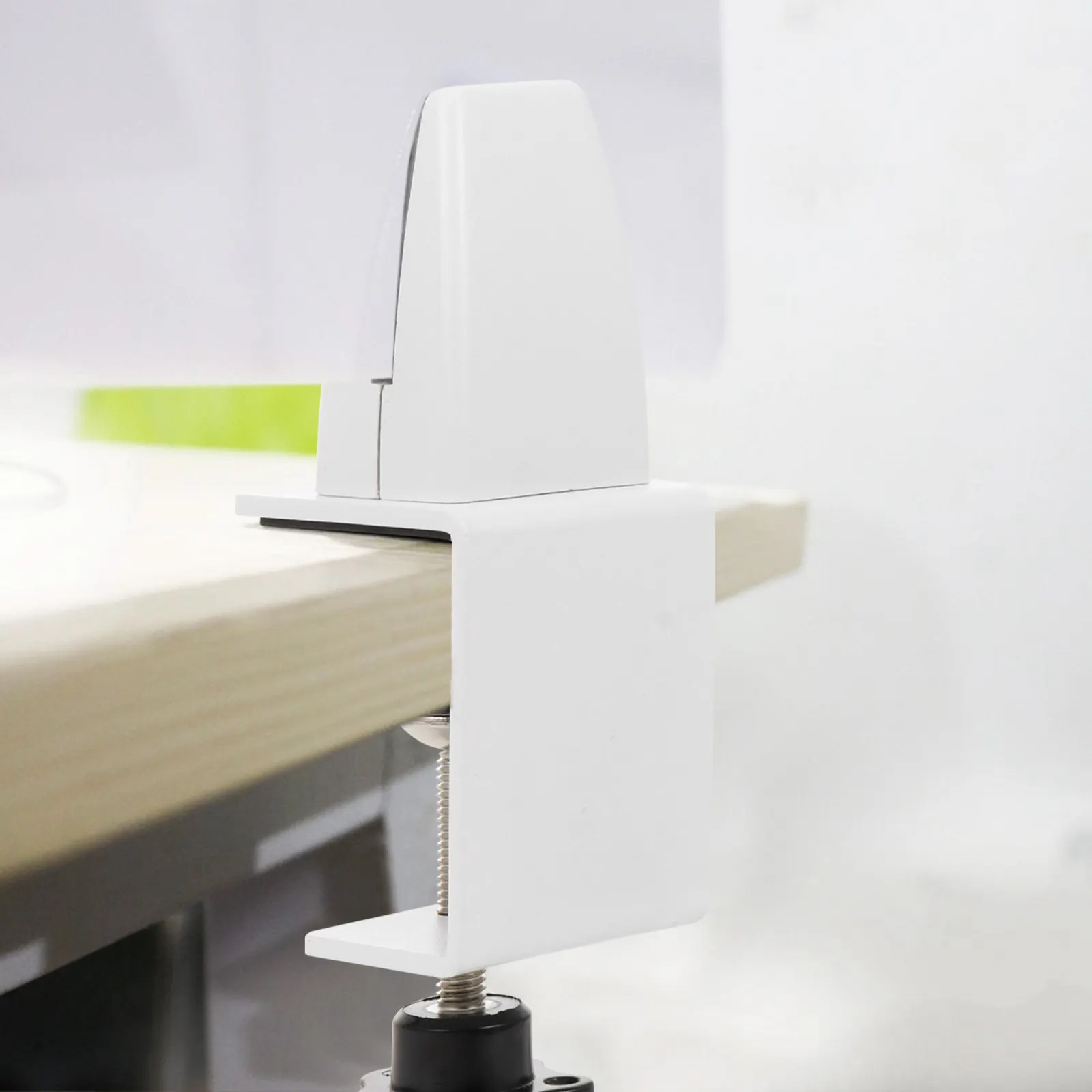 

2Pcs Screen Partition Clip Thickened Base Aluminium Alloy Wear Resistant Hole Free Desktop Partition Clamp for Office Home