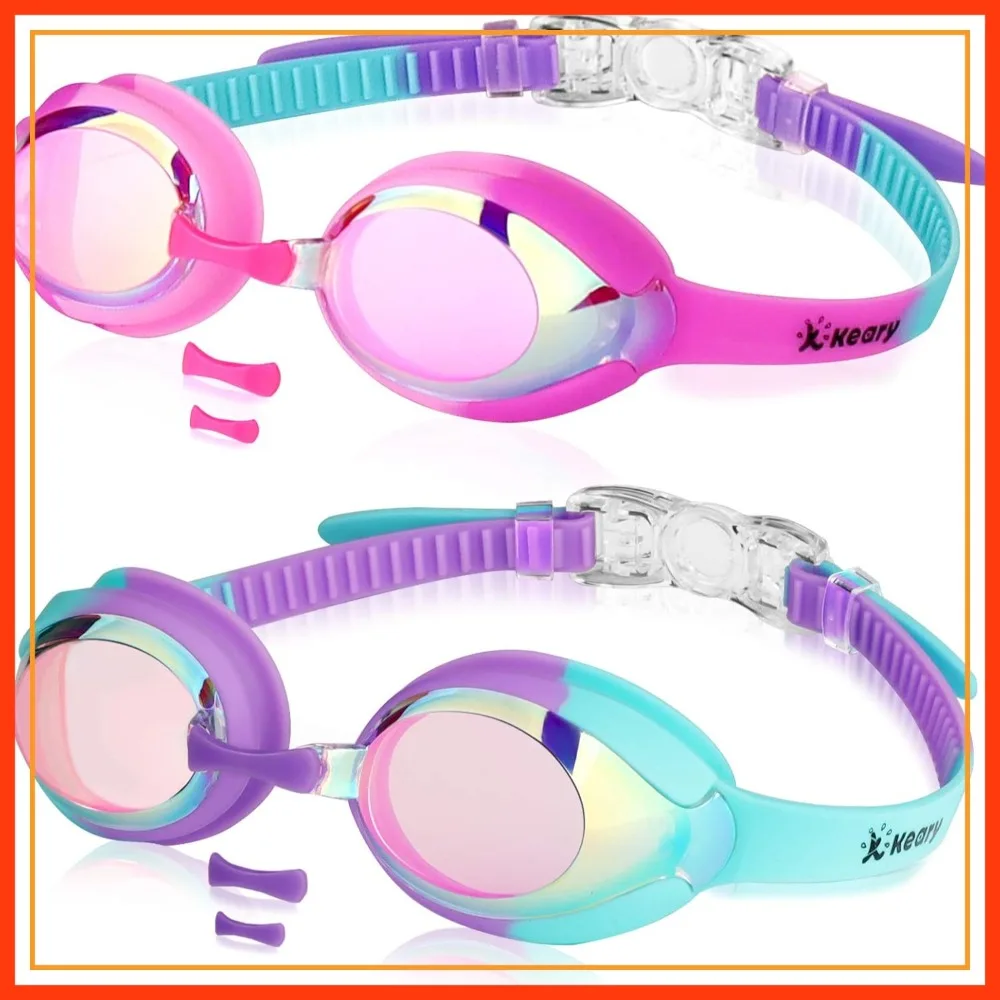 

Anti-Fog UV Protection Swim Goggles for Youth Ages 3-12, Clear Vision Water Pool Goggles