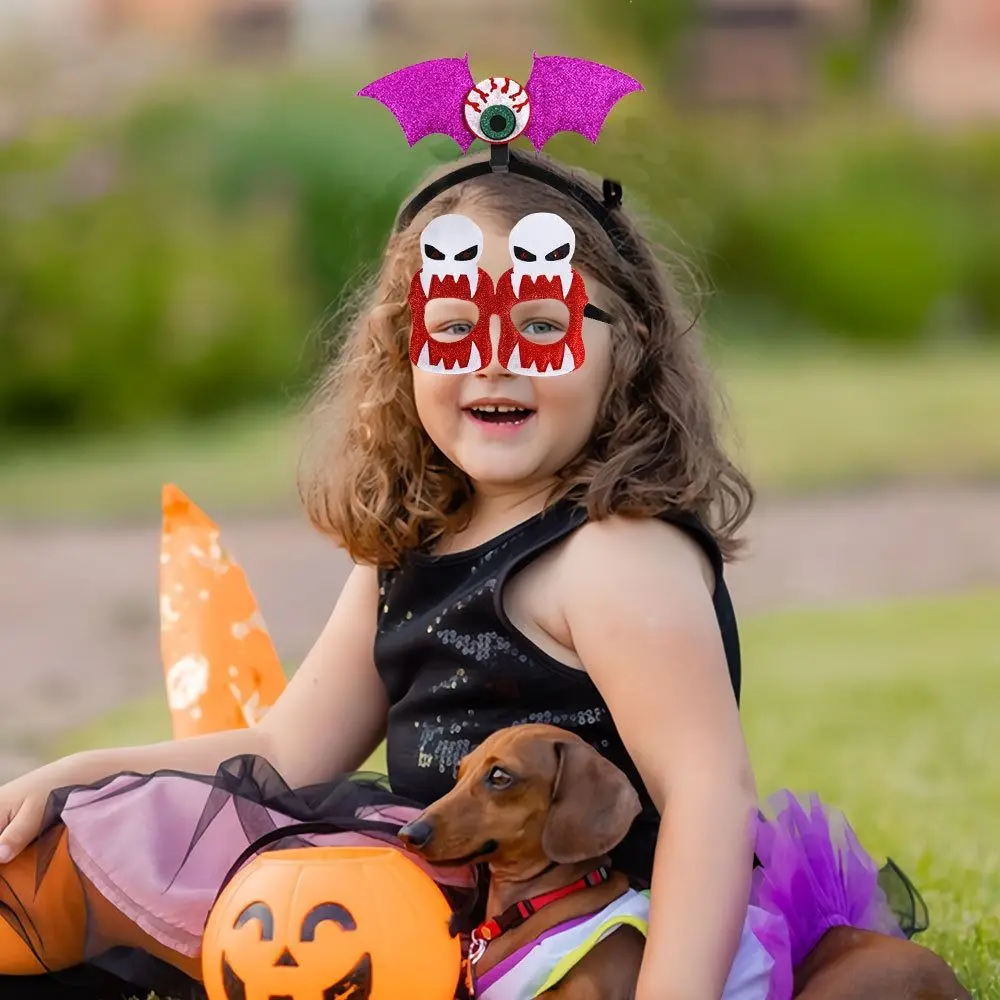 Opaska na Halloween z motywem nietoperzy, akcesoria do włosów DIY, dynie, okulary na Halloween, ozdoba na głowę, nakrycie głowy, opaska do włosów z pająkami, dla dzieci.
