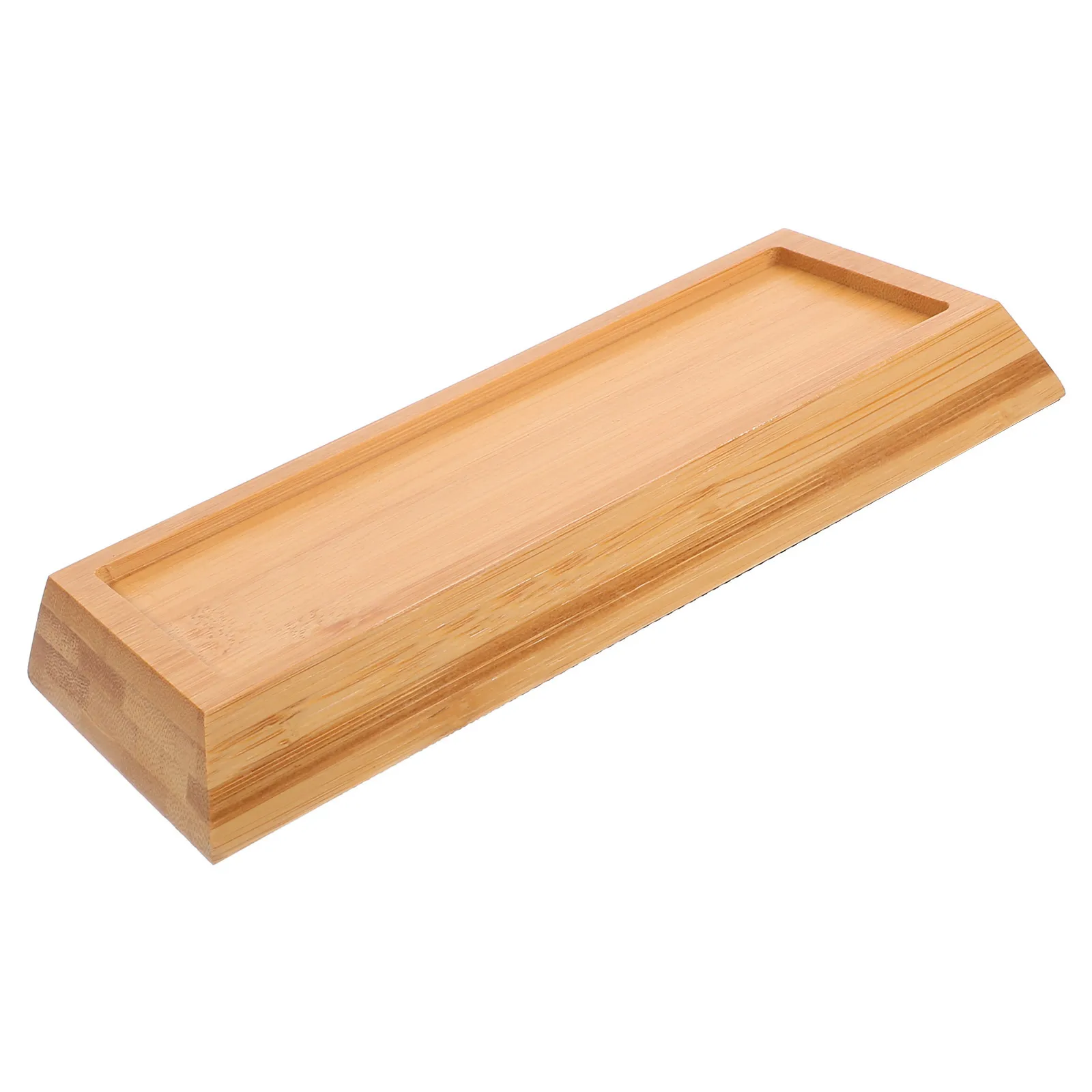 

1pc Bamboo Wood Whetstone Base Portable Sharpening Stone Holder For Home Kitchen Use Grinding Tool Storage Holder Rectangular