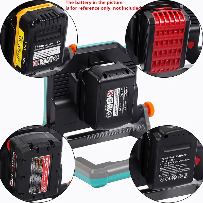 

Для Makita для DeWalt для Milwaukee для Bosch 18 В 20 В литий-ионный аккумулятор для украшения дома, строительная светодиодная рабочая лампа, уличный светильник