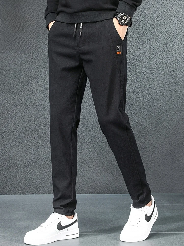 

Цветные мужские повседневные брюки Slim Fit, весна 2024, модный бренд, молодежные, Vitali, хлопок, полиэстер, спандекс, эластичные