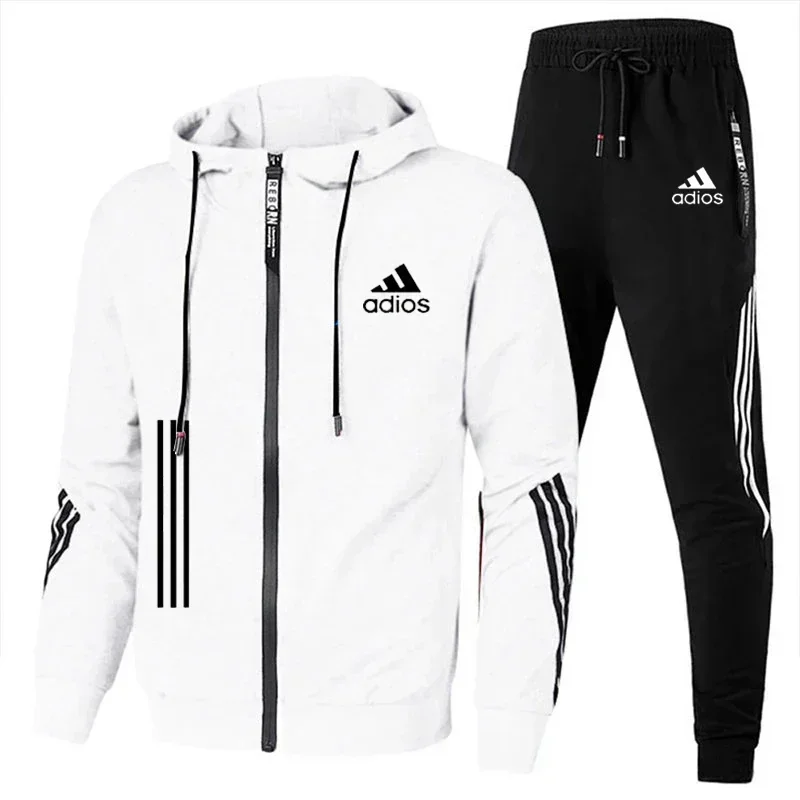 Men's hooded sweatshirt and sweatpants two-piece breathable high quality fashion Spring and Autumn 2024