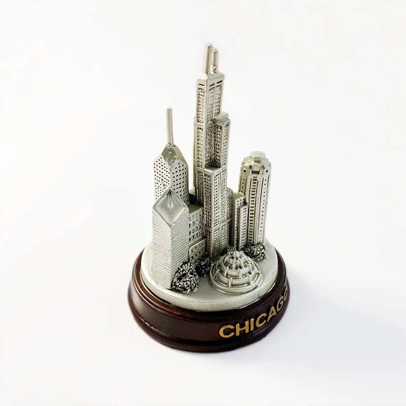 United States Chicago Willis Tower Figurines America Souvenirs Birthday Gifts Building Models Creative Miniatures