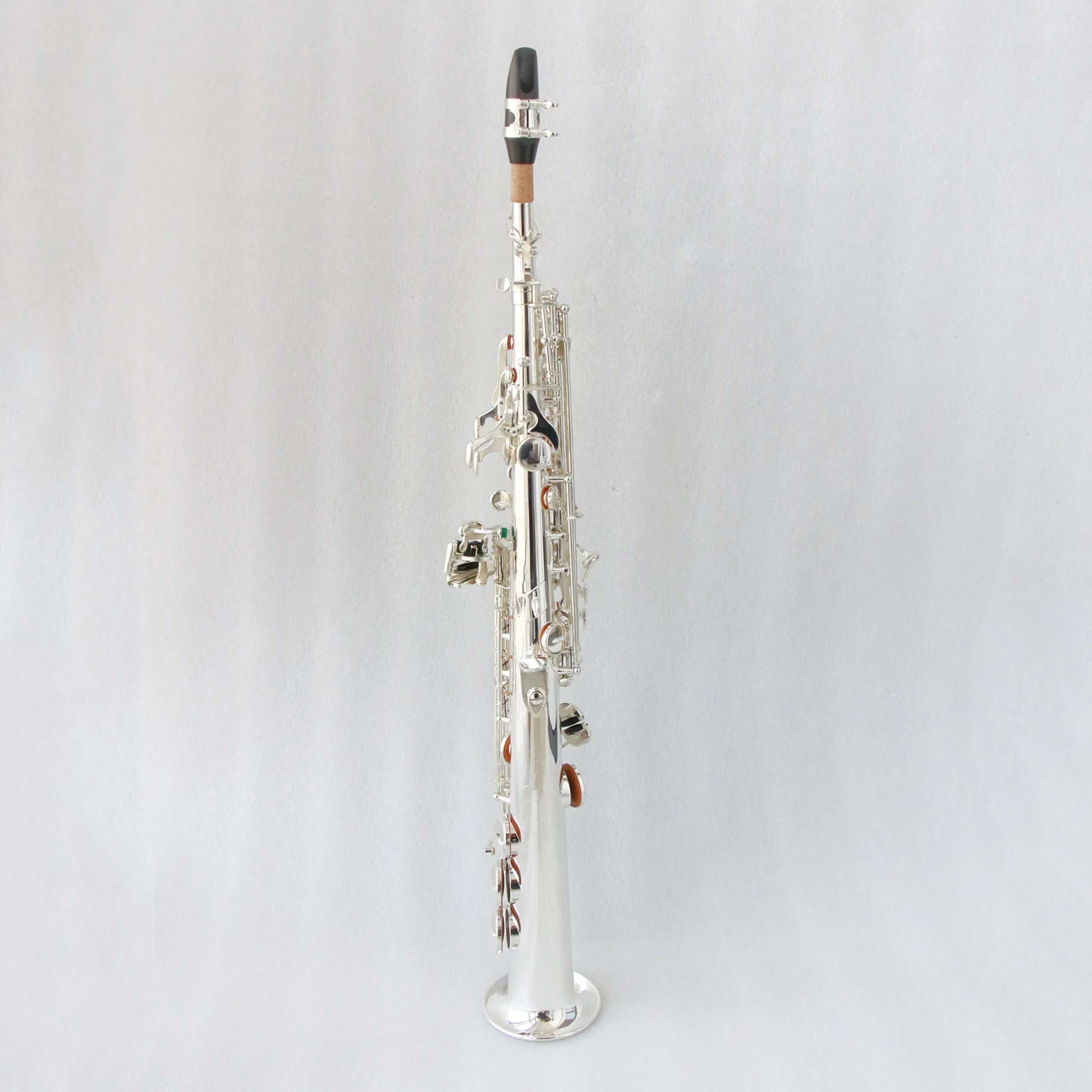 Professional Woodwind Instrument Soprano Saxophone Silver Plated Professtionnel Straight