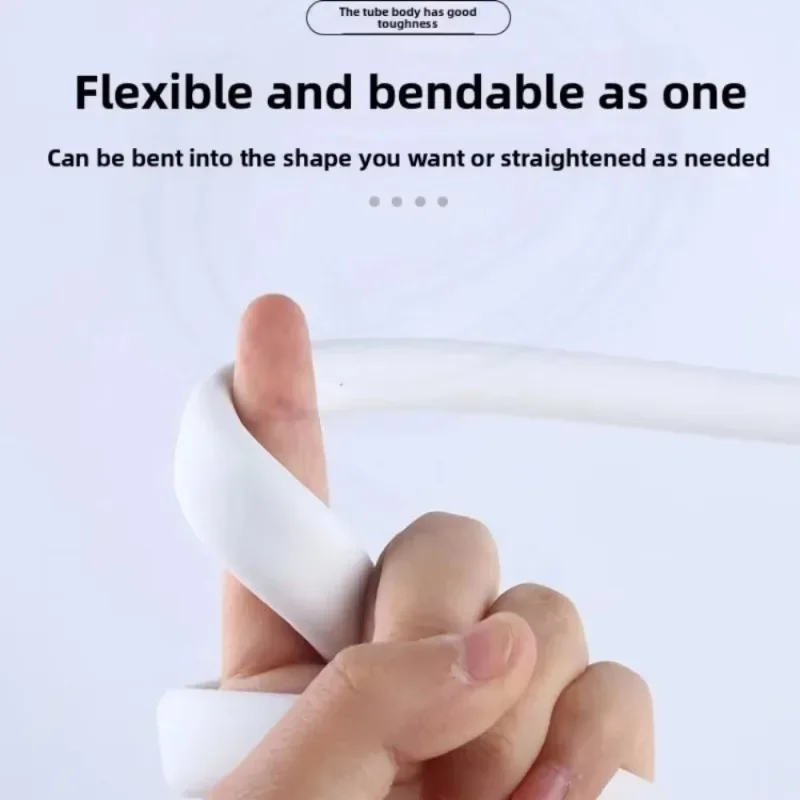1pc Shower Head Hose Used High Toughness Design Bathroom Silicone Shower Tube Bend Arbitrarily Hose Explosion Proof Anti Winding