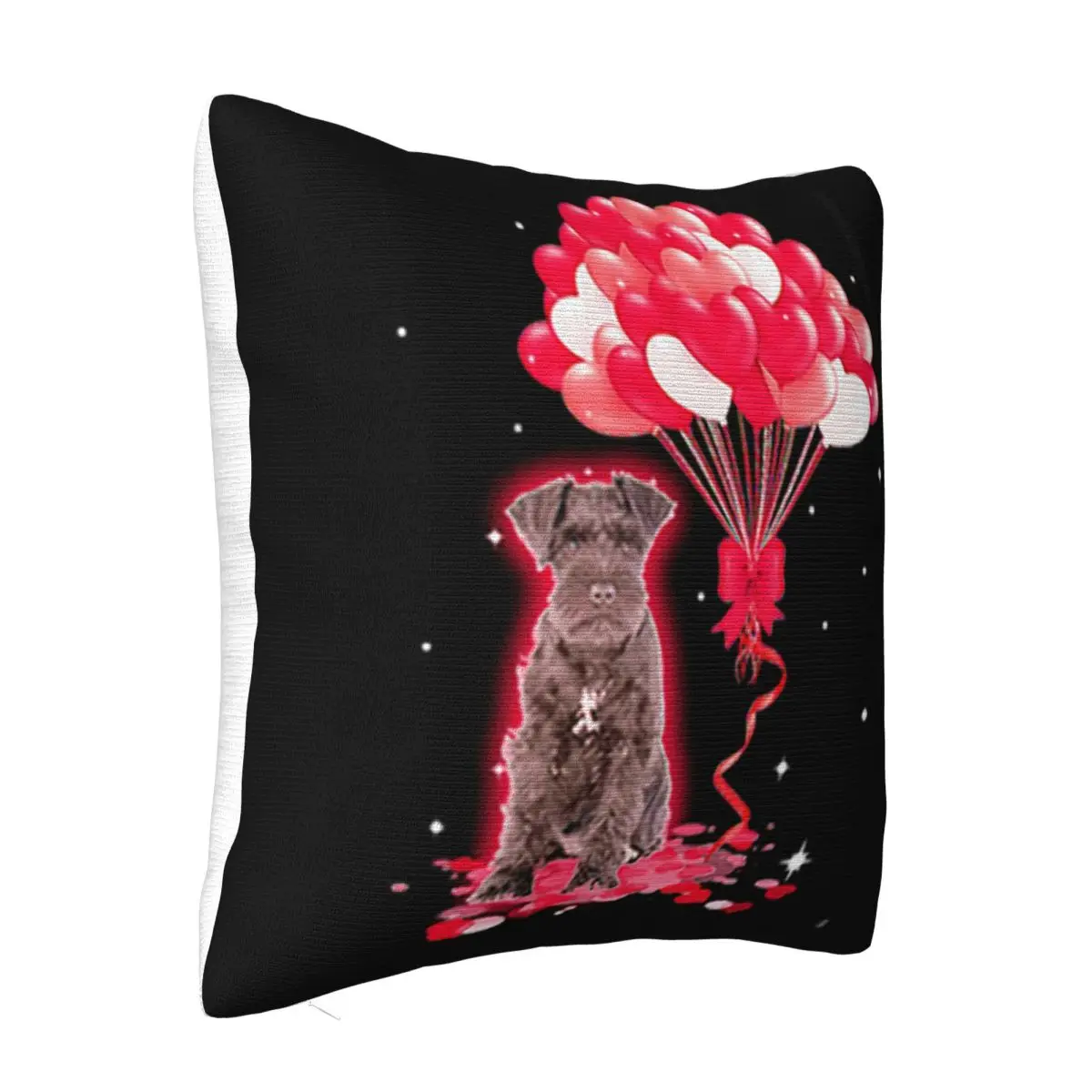 Miniature Schnauzer Dog Love Balloons Heart Homme Vintage Cartoon Gift Creative Design Latest Pillow Case