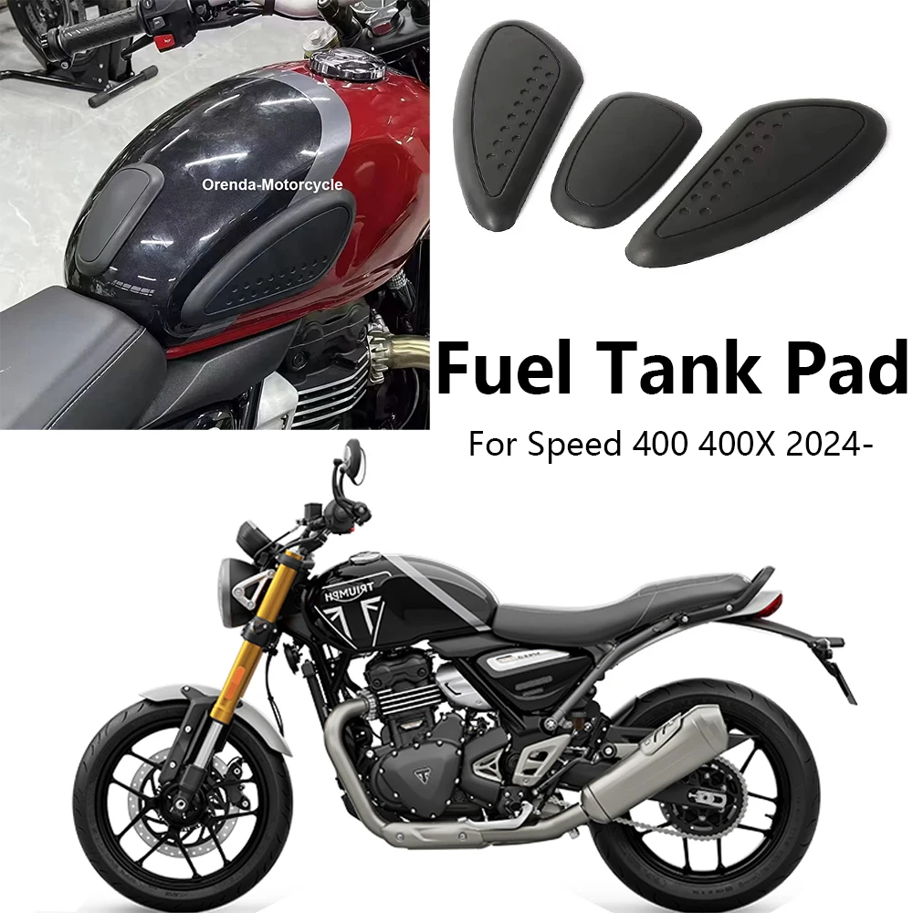 スピード400-400x-2024-新型バイクアクセサリー-ラバー燃料タンクパッド-傷防止タンクパッドプロテクターガード-ラバーブラックキット