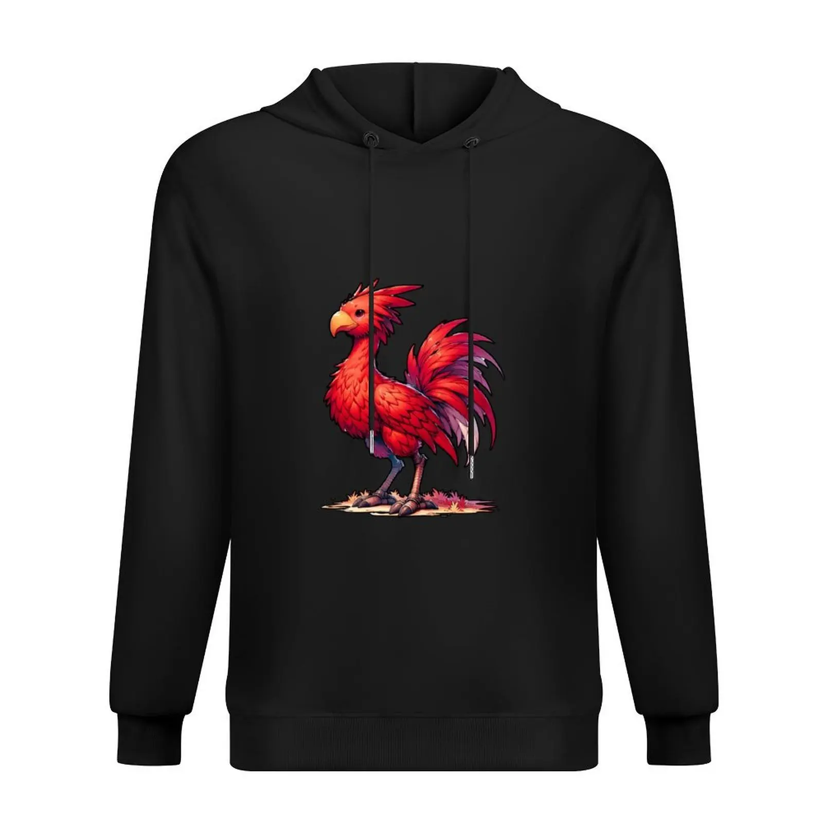 الأحمر Chocobo هوديي الخريف الرجال مصمم الملابس مقنعين قميص الرجال الملابس البلوز هوديس