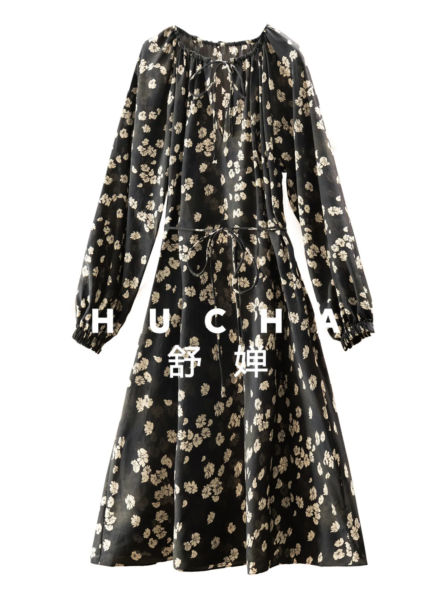 

Elegant 2026 Early Spring Silk Cotton Waist Lantern Sleeve Dress Women 87F5 Vestidos Elegantes Para Mujer