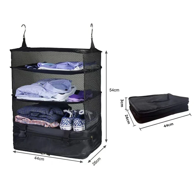 Household Supplies Multifunctional Clothing Travel Storage Three-layer Hanging Bag Travel Storage Bag