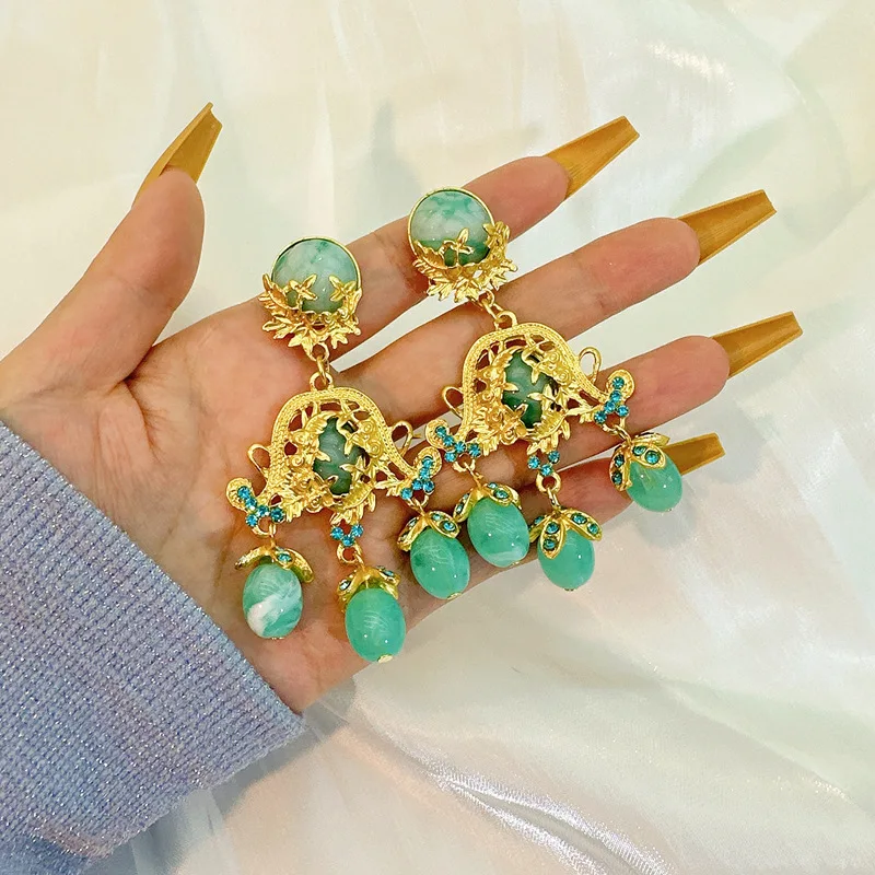 Vintage Drop Long Earrings Tassels Dangle Earrings Gift for Women Wedding Party Jewelry Accessory image 4
