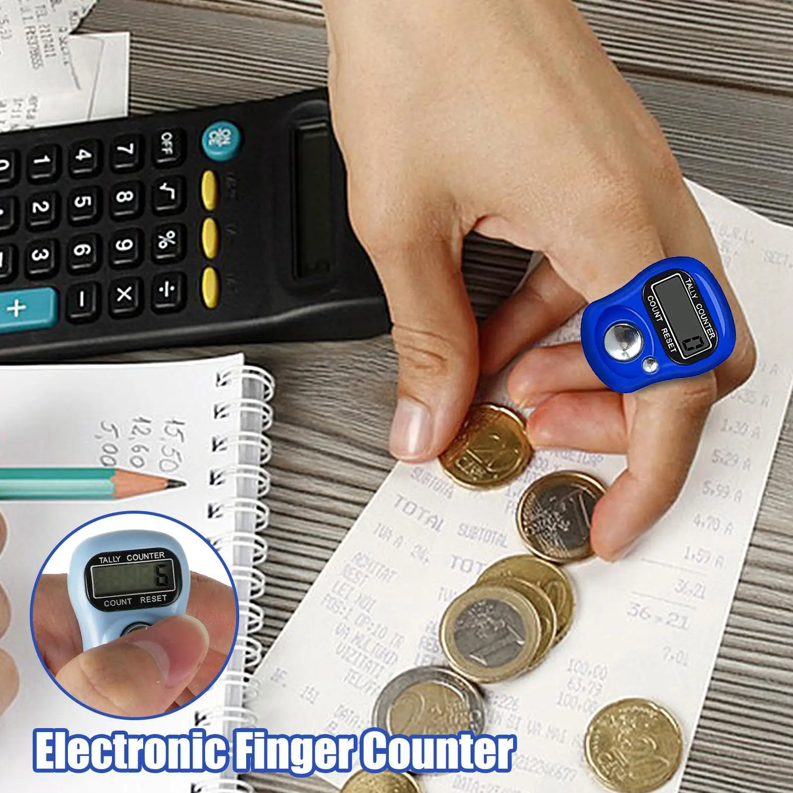 Finger Counter 5 Digital LED Electronic Handheld for recording exercise frequency inventory quantity hitting frequency