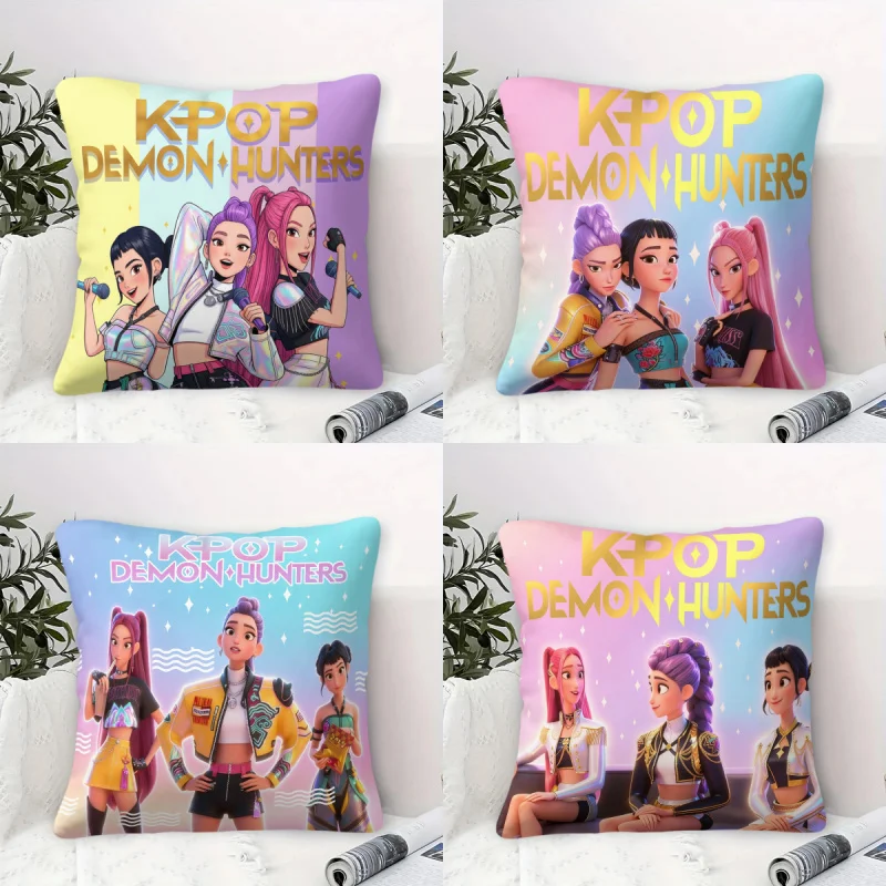 Hasbro Kpop Throw Pillow Decorative Cushion Anime Girl Group Print for Sofa Car Bedroom Living Room Soft Nap Pillow for Teens
