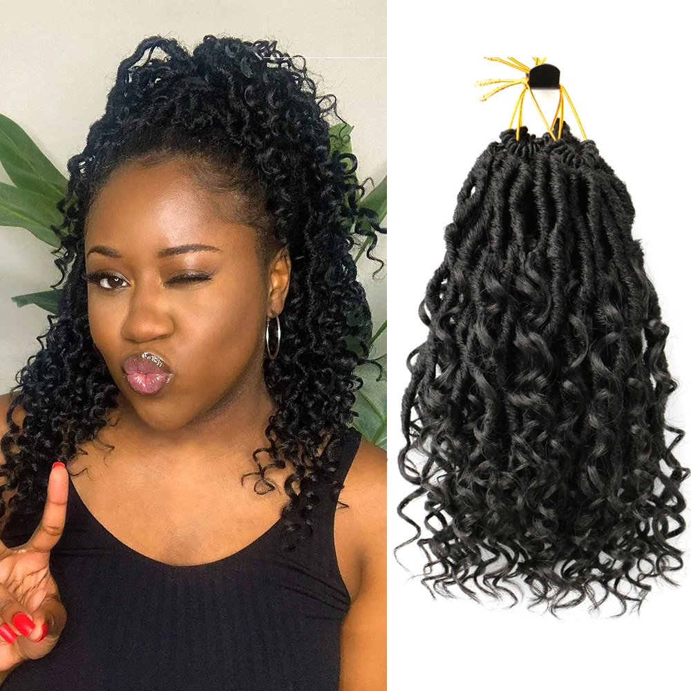 

Bellqueen Goddess Faux Locs Вязаные крючком волосы Синтетические Boho River Locs Вязаные крючком косы Наращивание волос для женщин