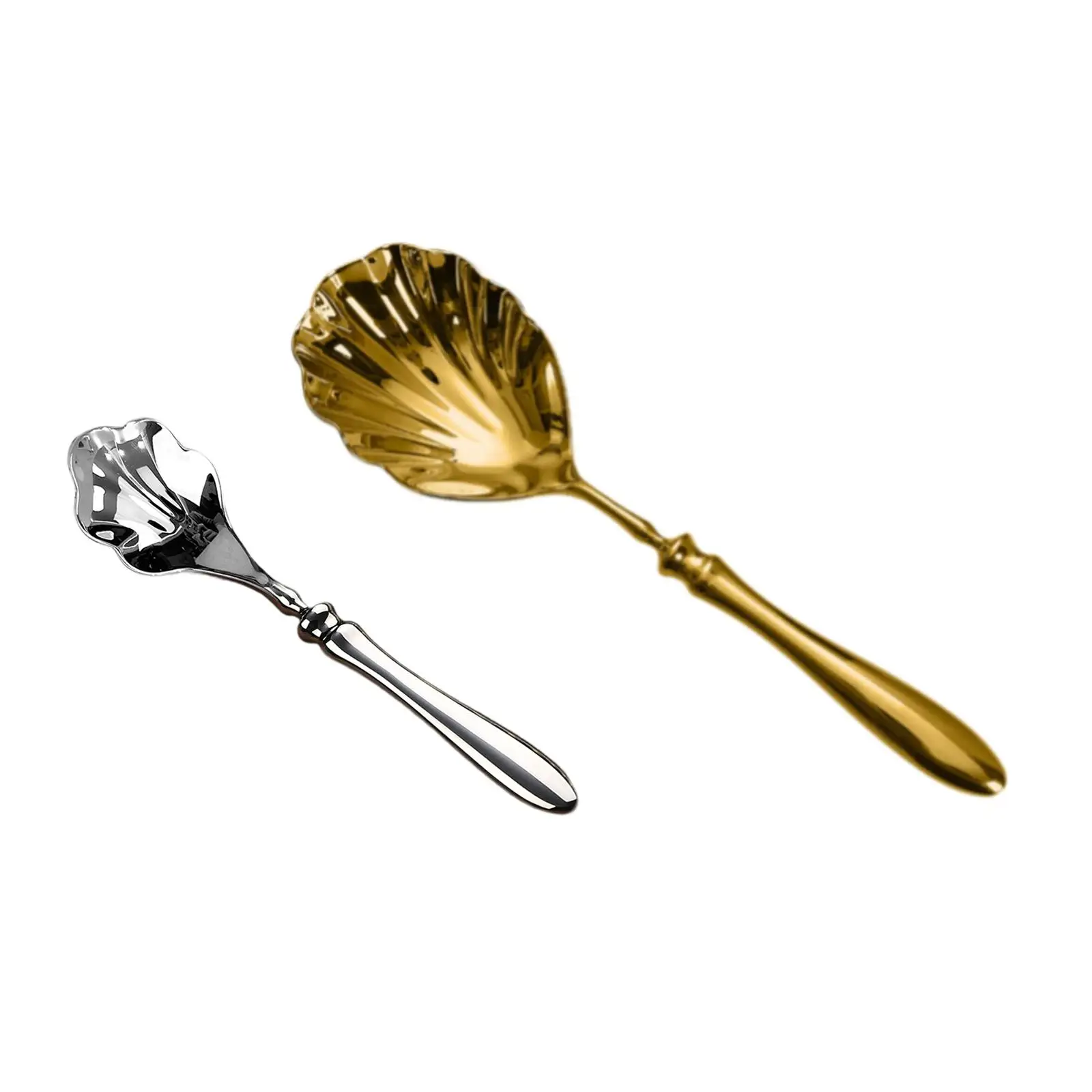 Dinner Spoon Tablespoon Shell Shape Lightweight Soup Spoon Multifunctional for Home and Commercial Buffet Hotel Celebrations
