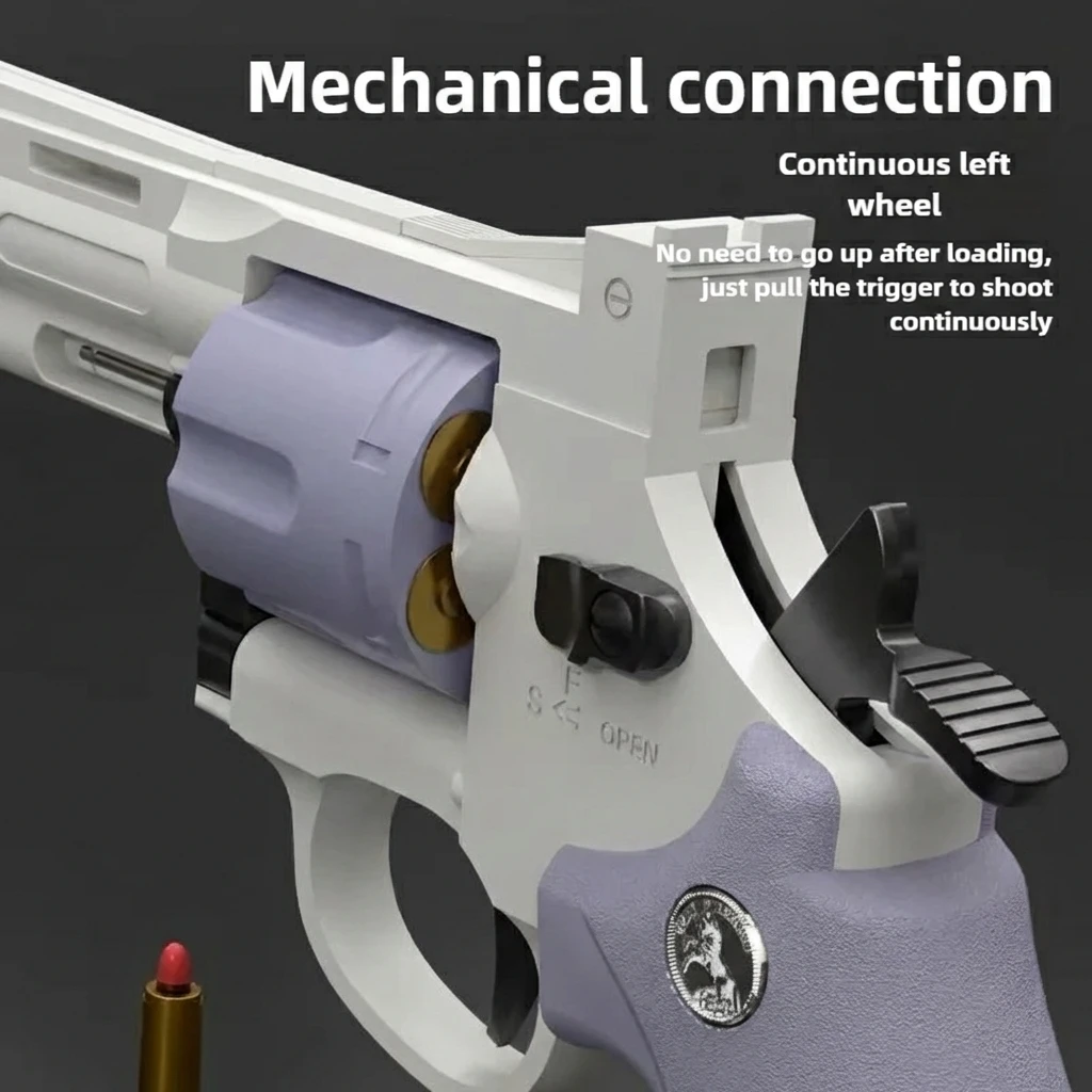 Soft Bullet Toy Gun ZP5 357 Revolver Automatic Mechanical Continuous Shooting Launcher CS Children Toy 19/23/28cm - view 4