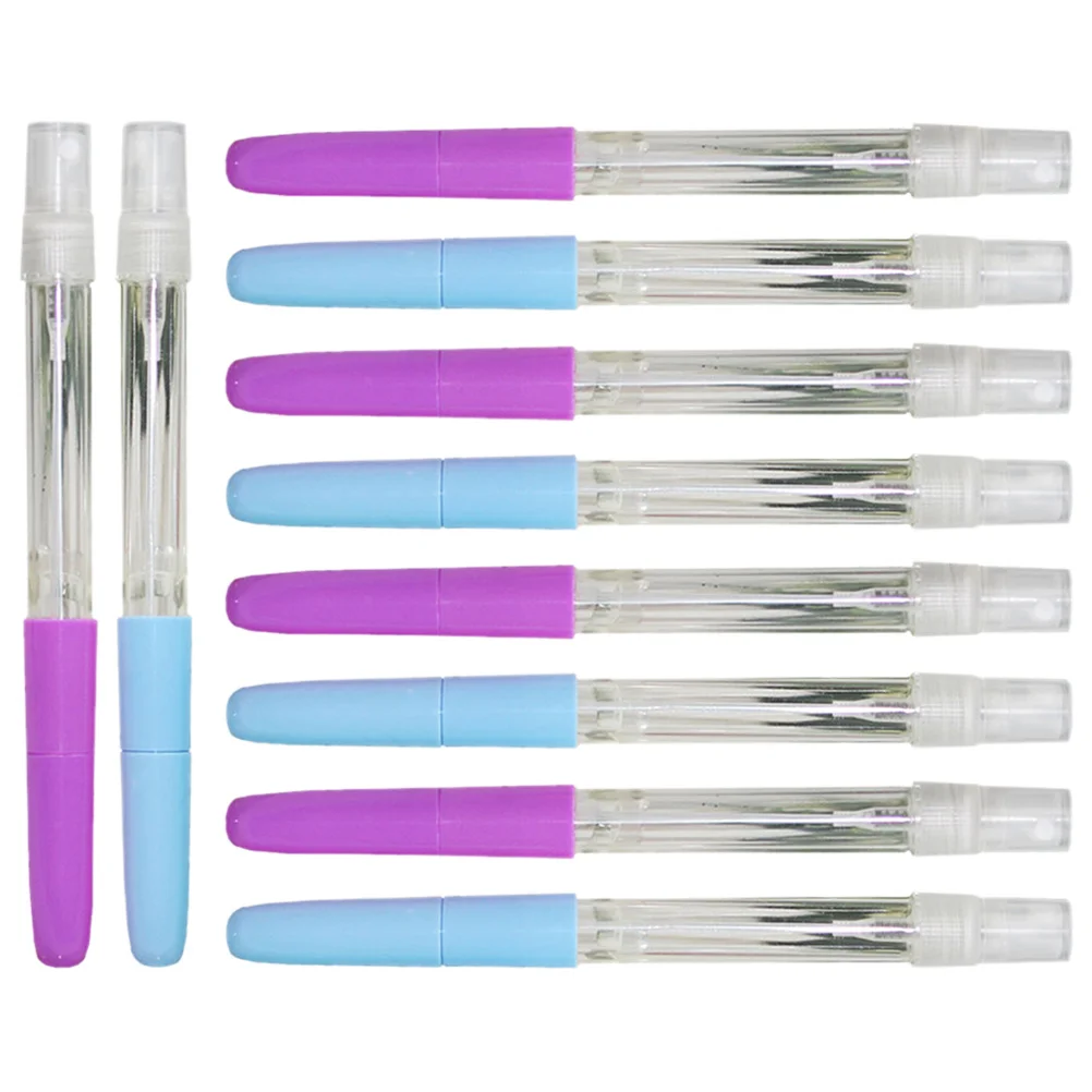 10Pcs Spray Pen Refillable Plastic Empty Bottle Container Portable Travel Perfume Hand Aromatherapy Dispenser Leak Proof