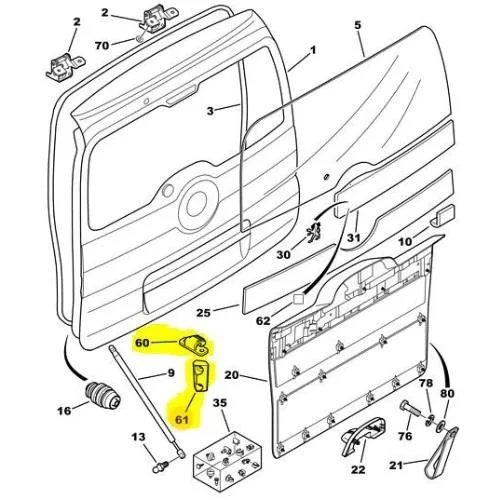 LUGGAGE COVER STOP PLASTİĞİ TOOL NEMO-BIPPER-FIORINO 2007- 871 488335782