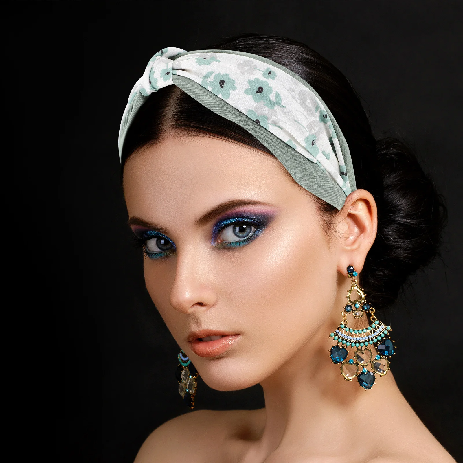 

Knotted Women Headband Floral Retro Design for Party Photos Daily Wear Comfortable Fashion Headband Headbands for Women