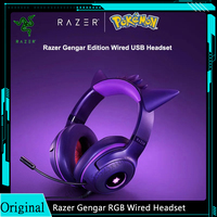 Razer Pokemon Gengar Edition RGB Kraken Kitty V2 Wired USB Gaming Headset - TriForce 40mm Drivers - HyperClear Cardioid Mic