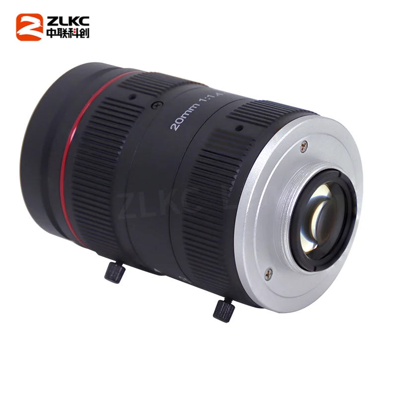 Camera Lens 20mm Focal CCTV Lens 12MP High Resolution  1.1" F1.4 C-Mount with IR Correction for Intelligent Traffic Surveillance