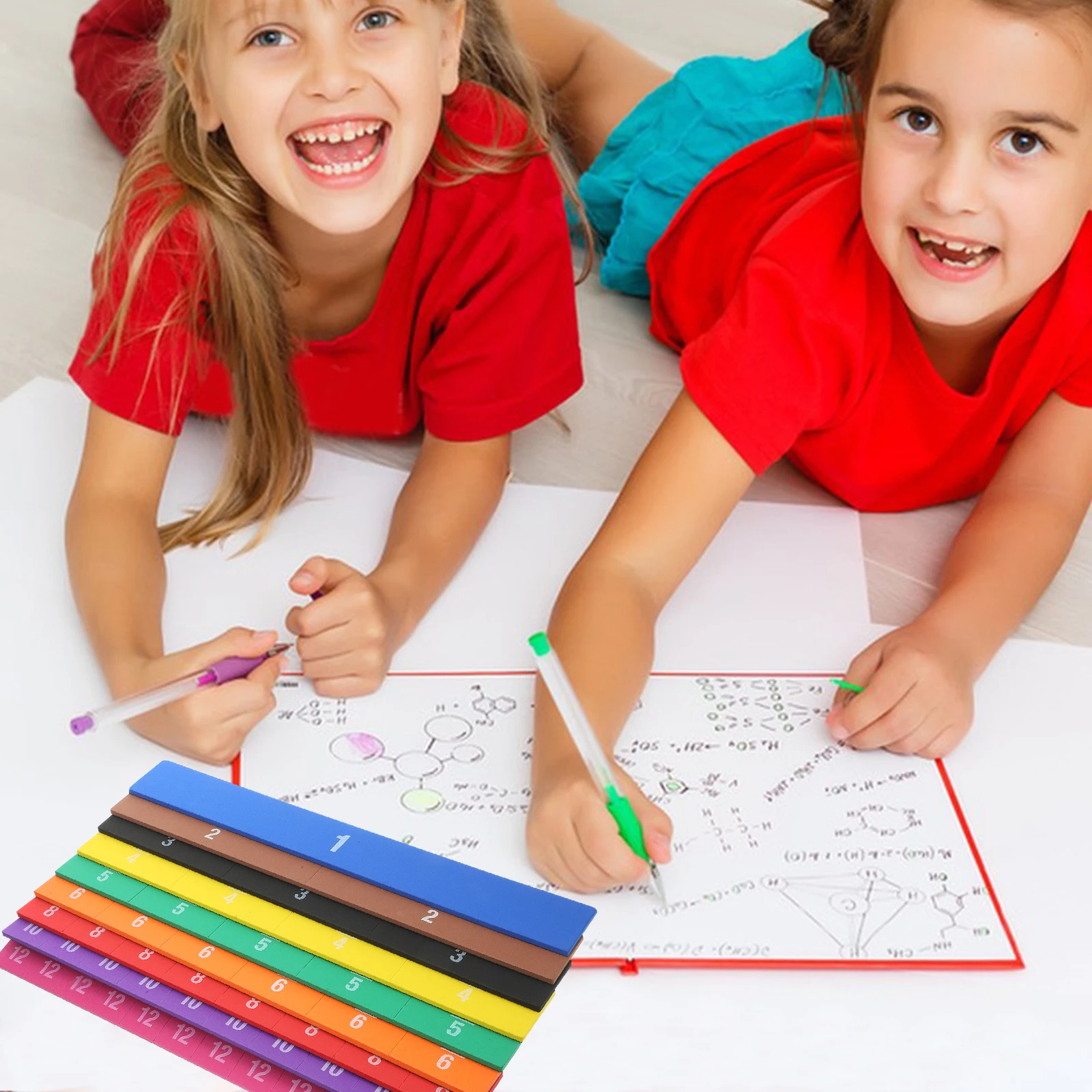 

Magnetic Fraction Tiles Strips Math Demonstration Teaching Aids Large EVA Educational Toy Preschool Kids Colorful Tiles Improve