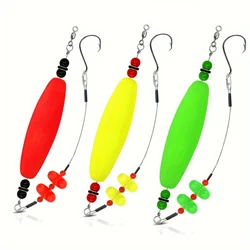 1pc Catfish Float Rigs：Santee Rig Catfish Bait Floats Kit with Rattles & Noise - 8/0 Stainless Hooks for Monster Fish