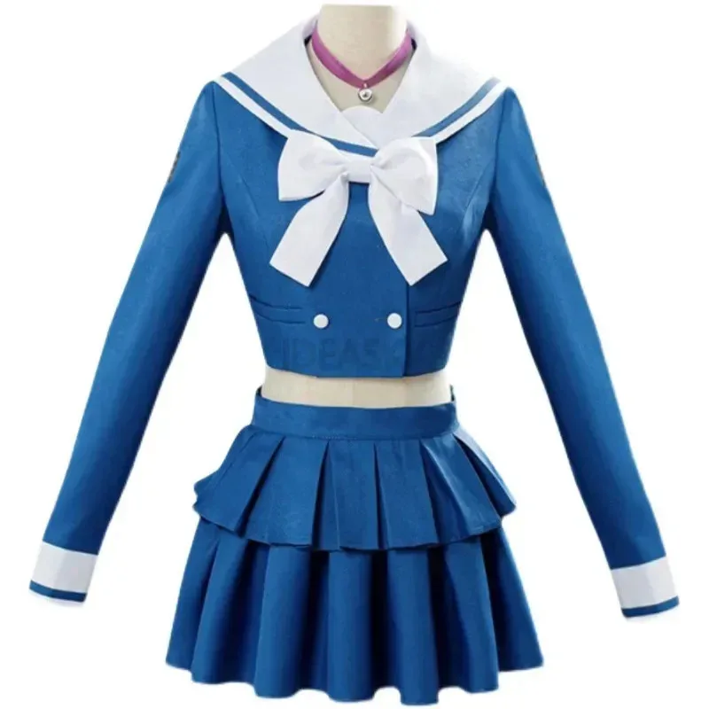 Anime danganronpa v3 matando harmonia tenko chabashira cosplay traje feminino azul uniforme escolar roupa vestido terno de marinheiro
