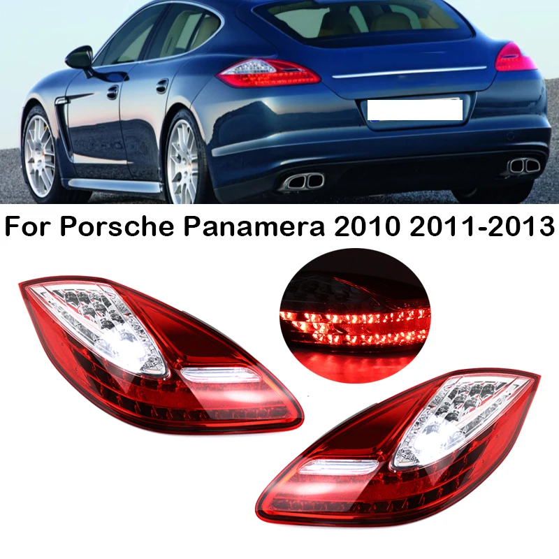 Dla Porsche Panamera 2010 2011 2012 2013, tylne światło LED samochodu, światło hamowania, ostrzegawcze, kierunkowskaz 97063141604 97063141605