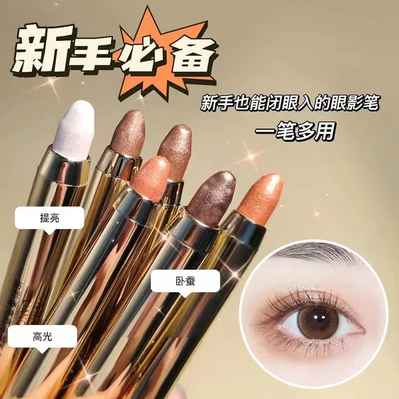 Heallor Double head eyeshadow Eyeliner Waterproof Eyeliner Pencil 36H Long-Lasting Liquid Eye Liner Pen Quick-Dry No Blooming Co