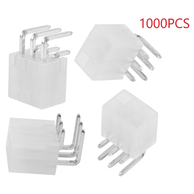 

1000Pcs 4.2MM 6 Pin Header Male Pin For Graphics Card GPU PCI-E Pcie Power Connector Right Angle Through Hole Video Card