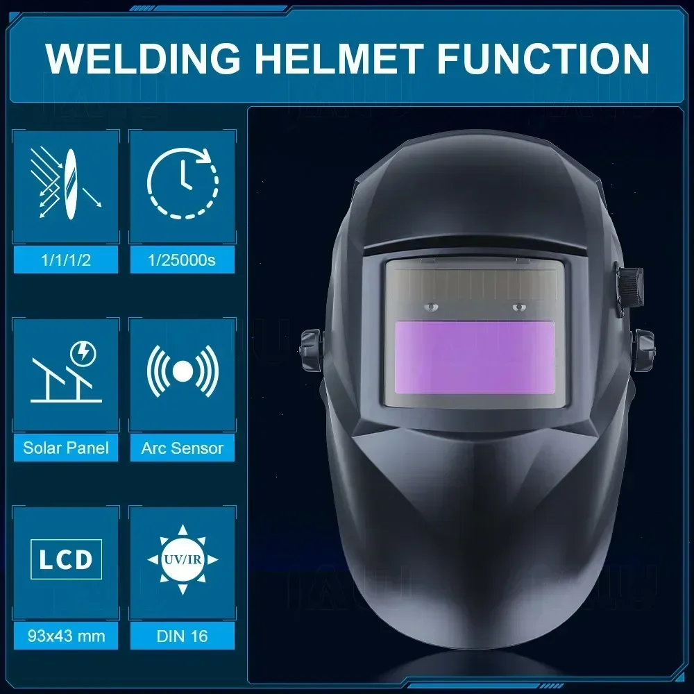 Automatic Darkening Welding mask Solar Li battery Electric DIN4/9-13 TIG MIG Welding helmet Auto Welding Welder Mask 1112 2 ARC