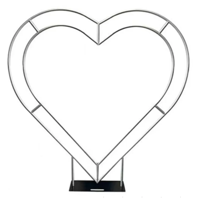 

Heart Shaped Wedding Backdrop Frame Flower Arch Backdrop Flower Stand Metal Frame for Wedding Party Birthday Decoration