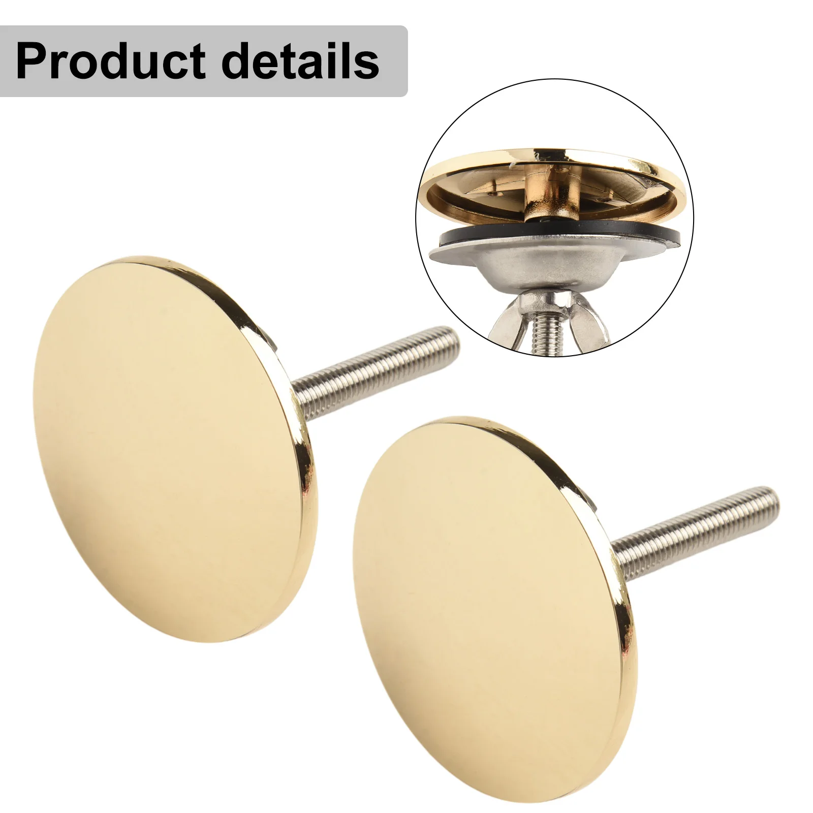 Premium Sink Hole Cover for Kitchen  Excellent Sealing Effect  Zinc Alloy Lid  Stainless Steel Screws  2PCS Set