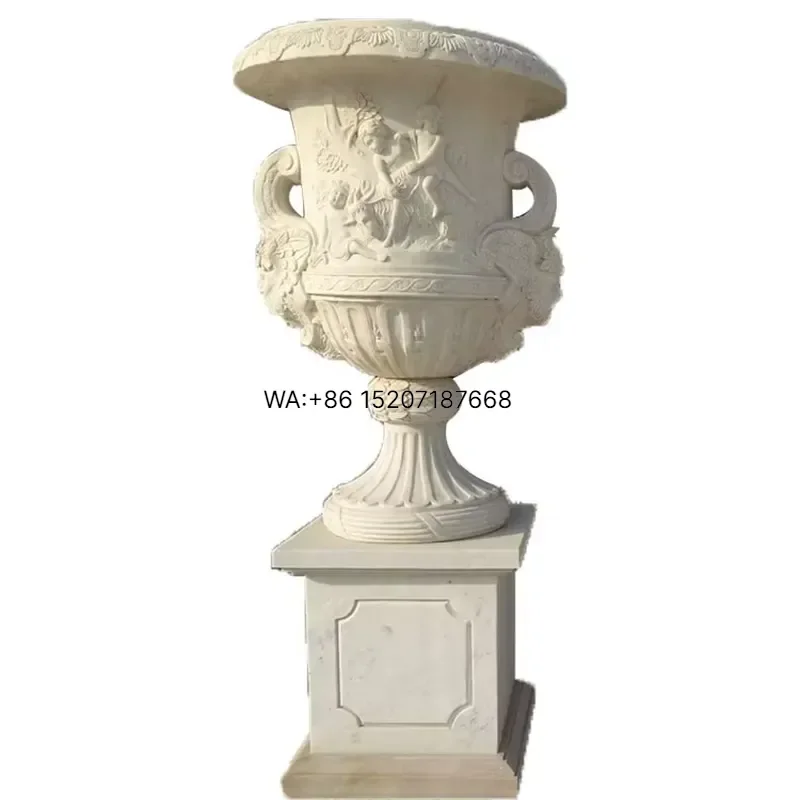Wmwmnu Stone Flower Garden Outdoor Shaped Vase for Sale