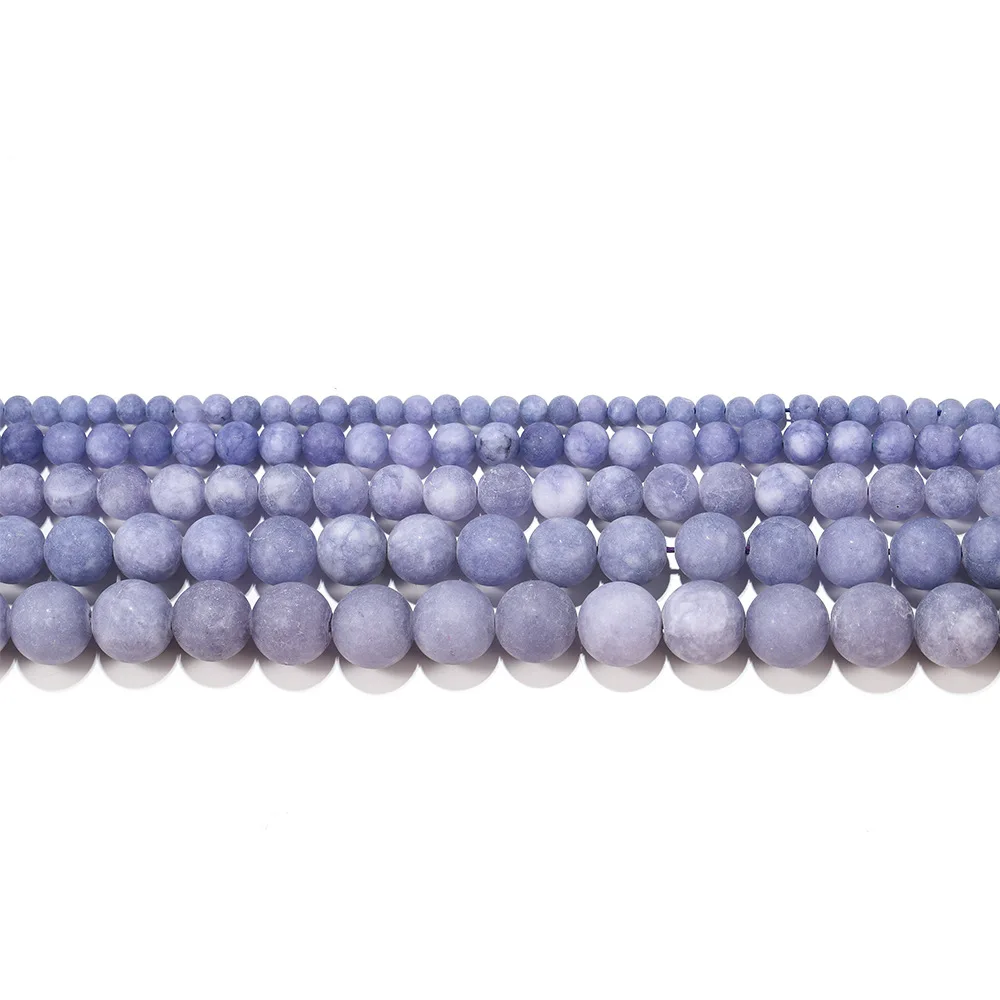 Matte Purple Sea Blue Treasure 4 6 8 10 12mm Accessories Purple Sea Blue Treasure Loose Beads Semi Finished Beads Wholesale