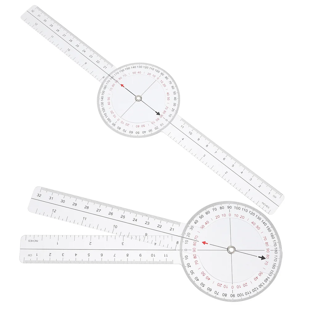 

2pcs Angle Ruler Rotary Goniometer For Architecture Engineering Drafting Measurement Tool Plastic Protractor Swing Arm Foldable