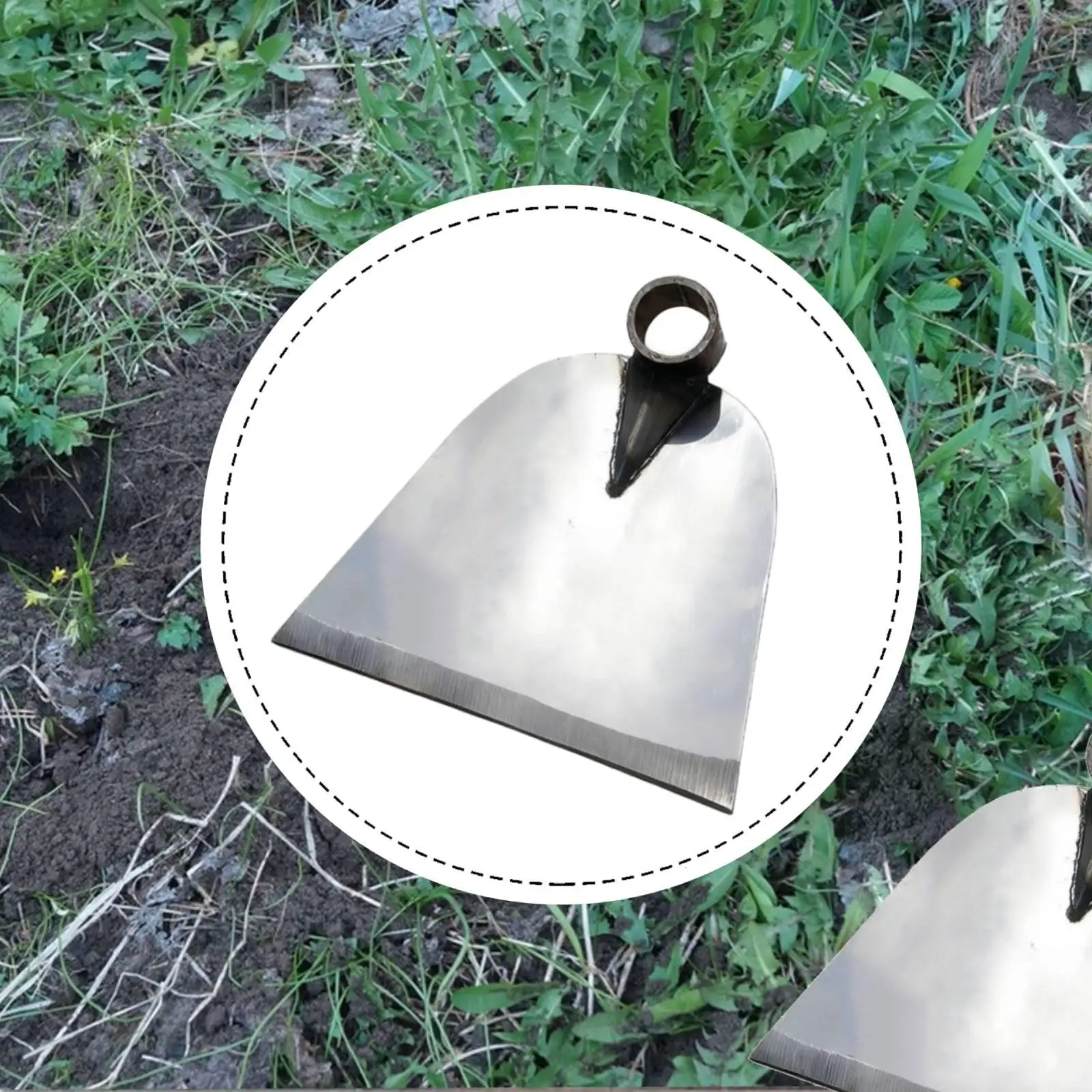 Multi-purpose Iron Garden Hoe Head for Soil Loosening Heavy Duty Manual Weeder for Farm Backyard