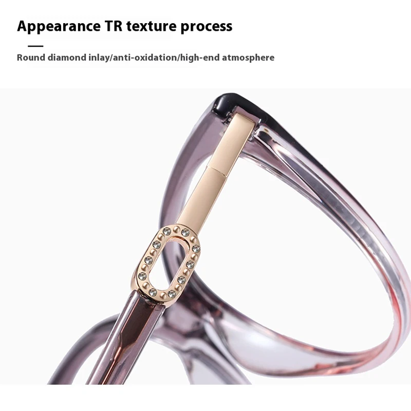 Moda olho de gato prescrição para mulheres óculos de luz azul presbiopia óculos de alta definição dioptria óculos de grau feminino