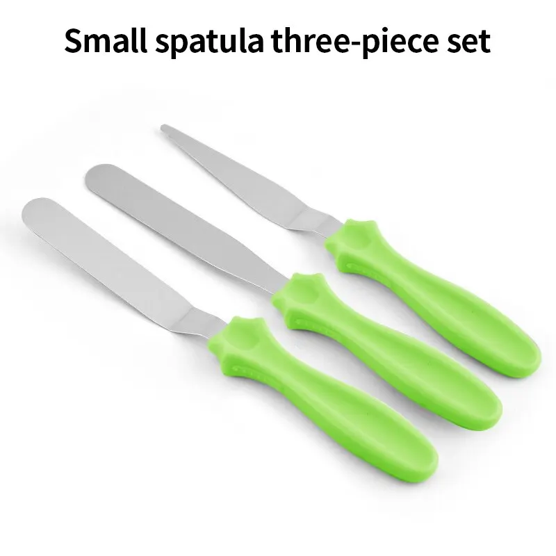 3Pcs Stainless Steel Spatula Set, a Baking Tool Set Suitable for Spreading Butter, Jam, Cake Demoulding and Other Scenarios